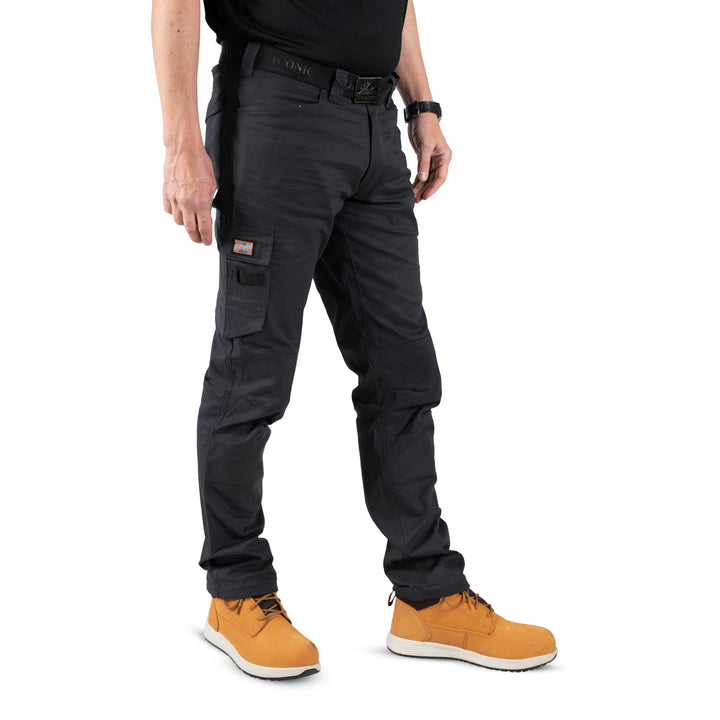 Unbreakable U232 Reflex Stretch Black Multi-Pocket Work Trousers