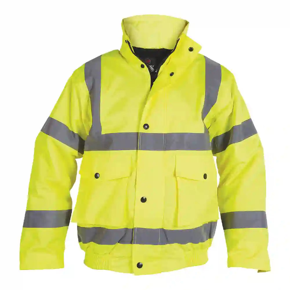 Unbreakable HJ44 Proforce Class 3 Yellow Hi-Visibility Bomber Jacket