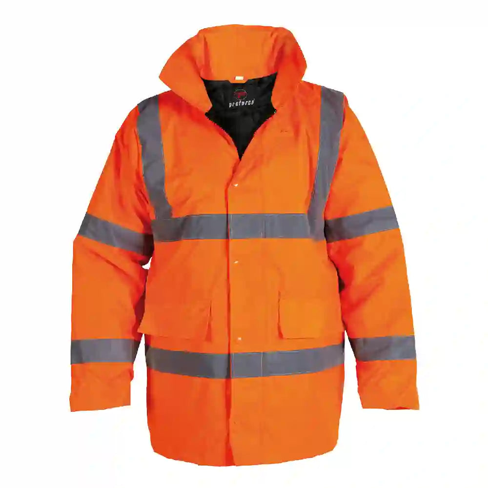 Unbreakable HV10 Proforce Class 3 Orange Hi-Visibility Site Jacket