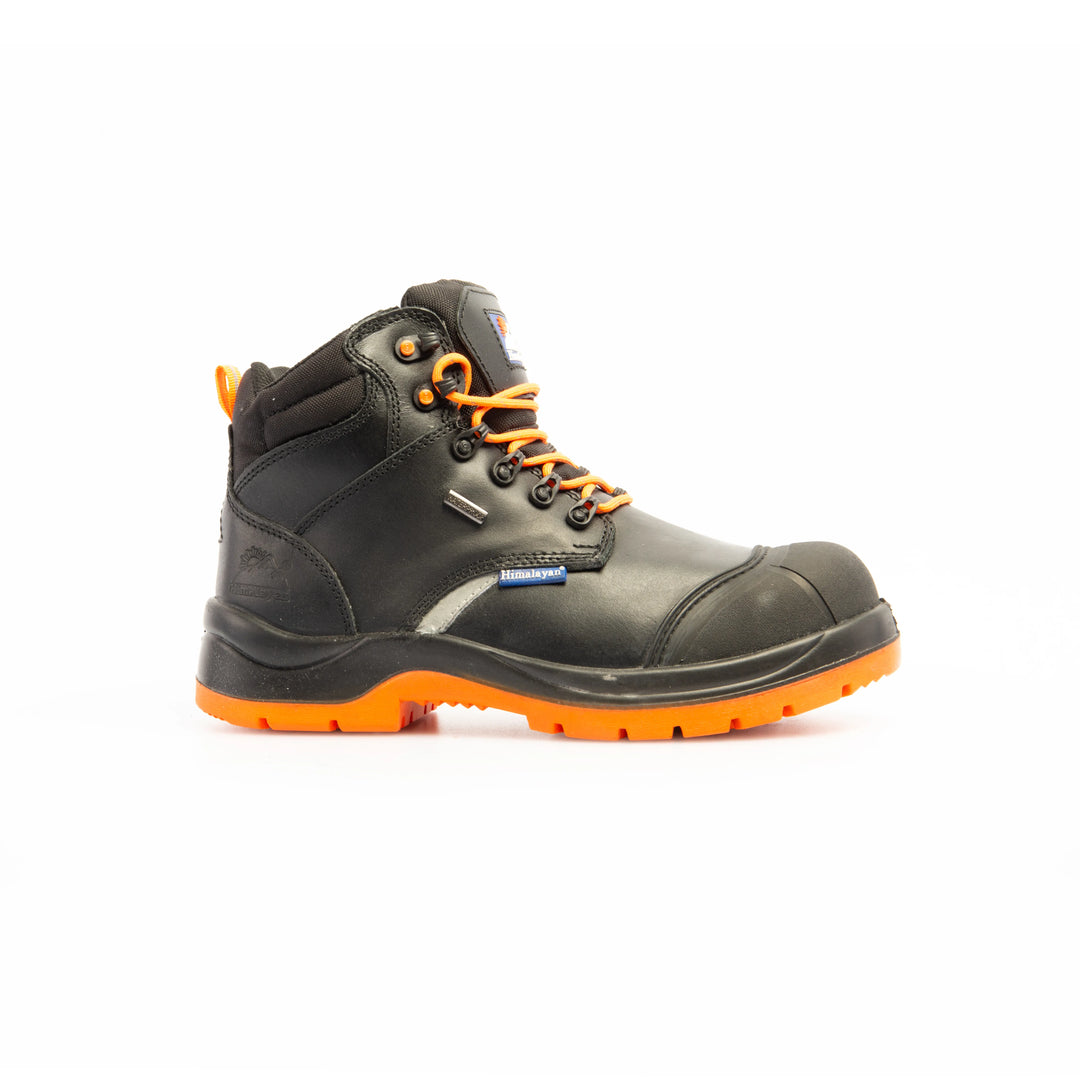 Himalayan 5402 S3 SRC ReflectO Waterproof Black Safety Boot with Orange Sole