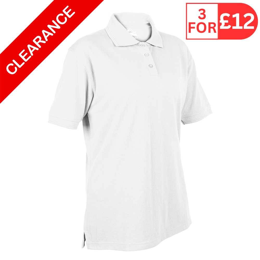 Himalayan Classic 245gsm Women's White Polo Shirt (Pack of 3)