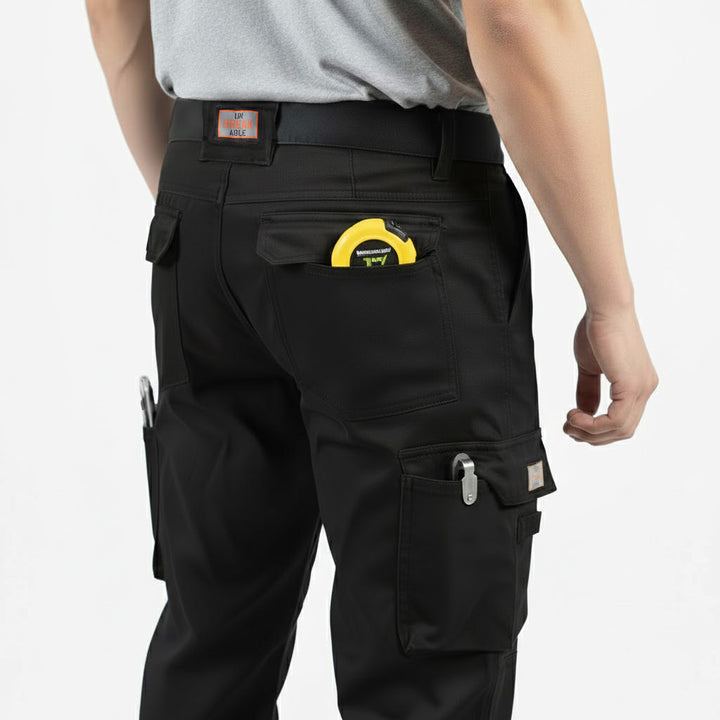 Unbreakable U232 Reflex Stretch Black Multi-Pocket Work Trousers