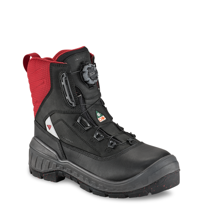 Red Wing Polar X 3265 8" Boa Boot Black and Red