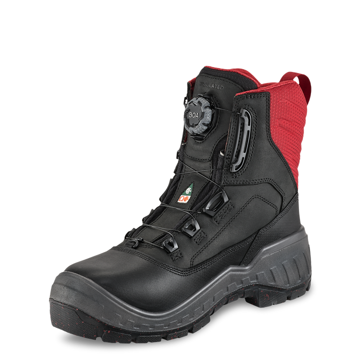 Red Wing Polar X 3265 8" Boa Boot Black and Red